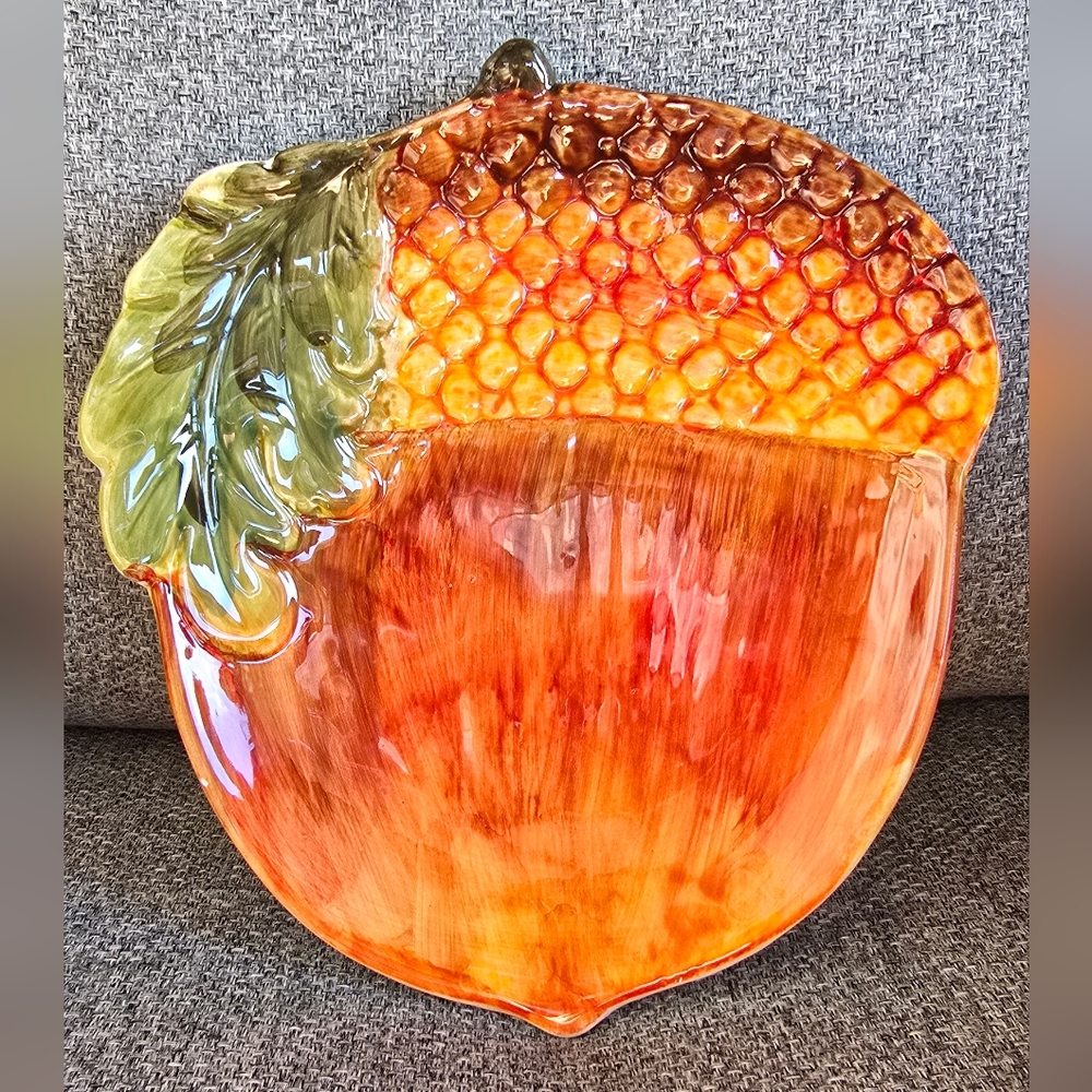 Vibrant Acorn Ceramic Wall Decor